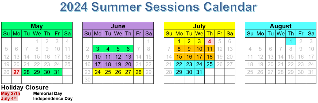 2024 Session Calendar